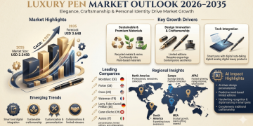 Luxury Pen Market Set to Reach USD 3.64 Billion by 2035, Growing at a CAGR of 4.95% Driven by Premium Writing Culture and Sustainable Innovation