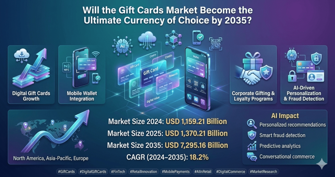 Gift Cards Market Battles for USD 7295 Billion by 2035 at 18.2% CAGR